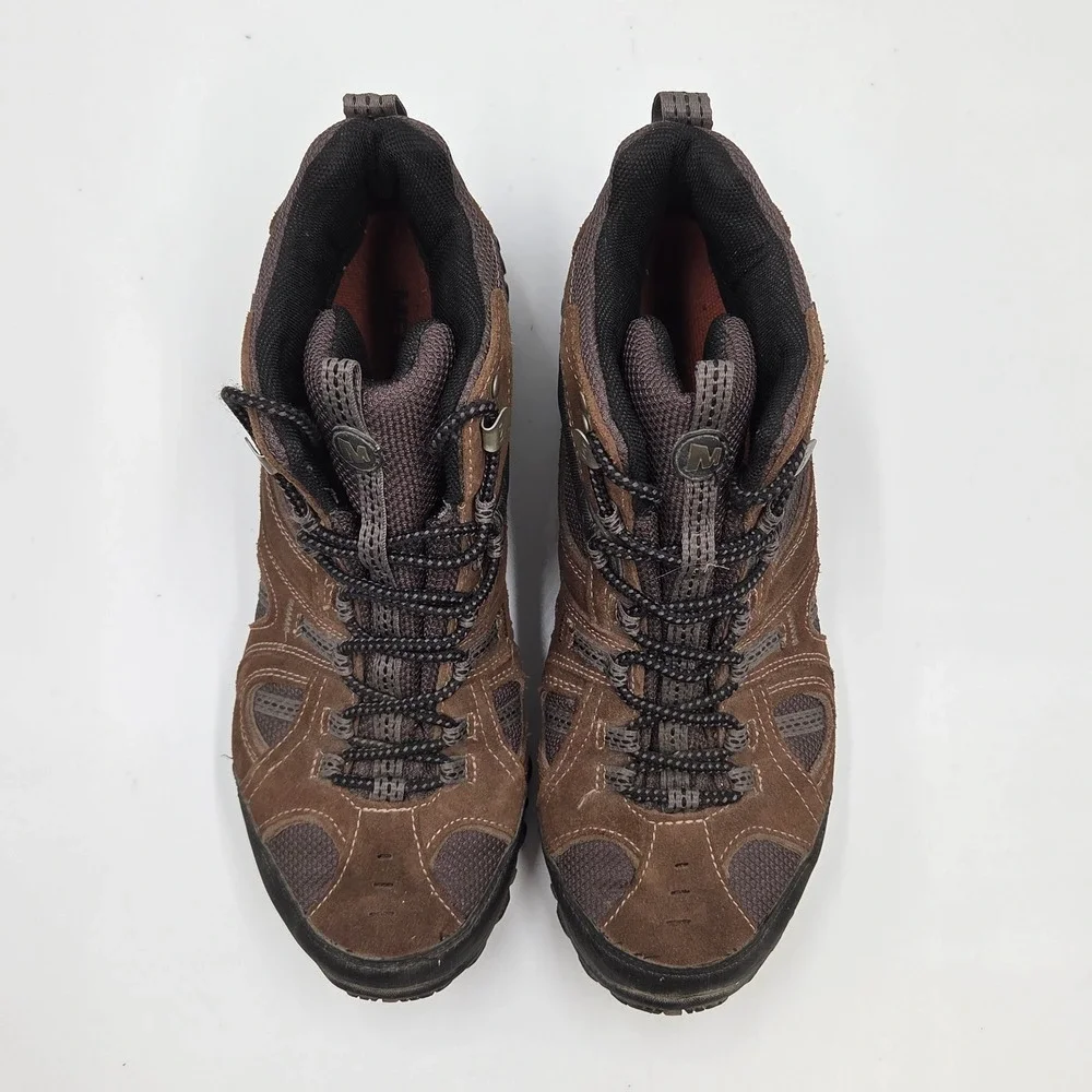 Merrell Yokota Mid Waterproof Hiking Boots Mens 10 Dark Earth Brown J086744